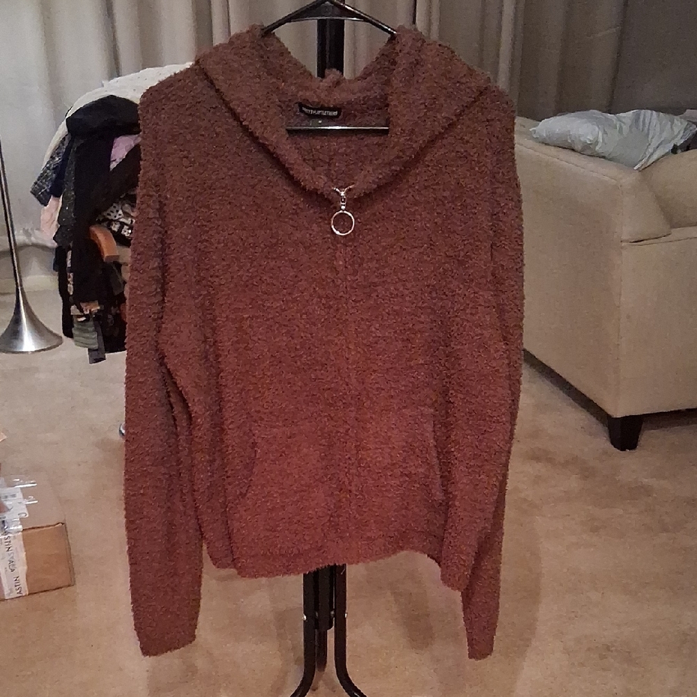 PrettyLittleThing Rust Cowl Neck Sweater